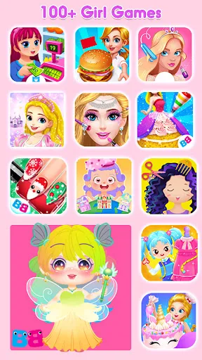 Gameplay screenshot 1 from Girl Games: Fun Mini Games - Educational game